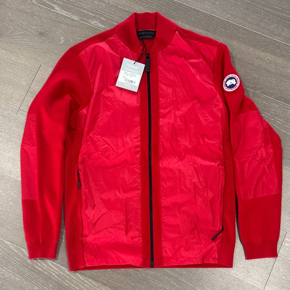 Canada Goose Red Men's Windbridge Full Zip Sweater